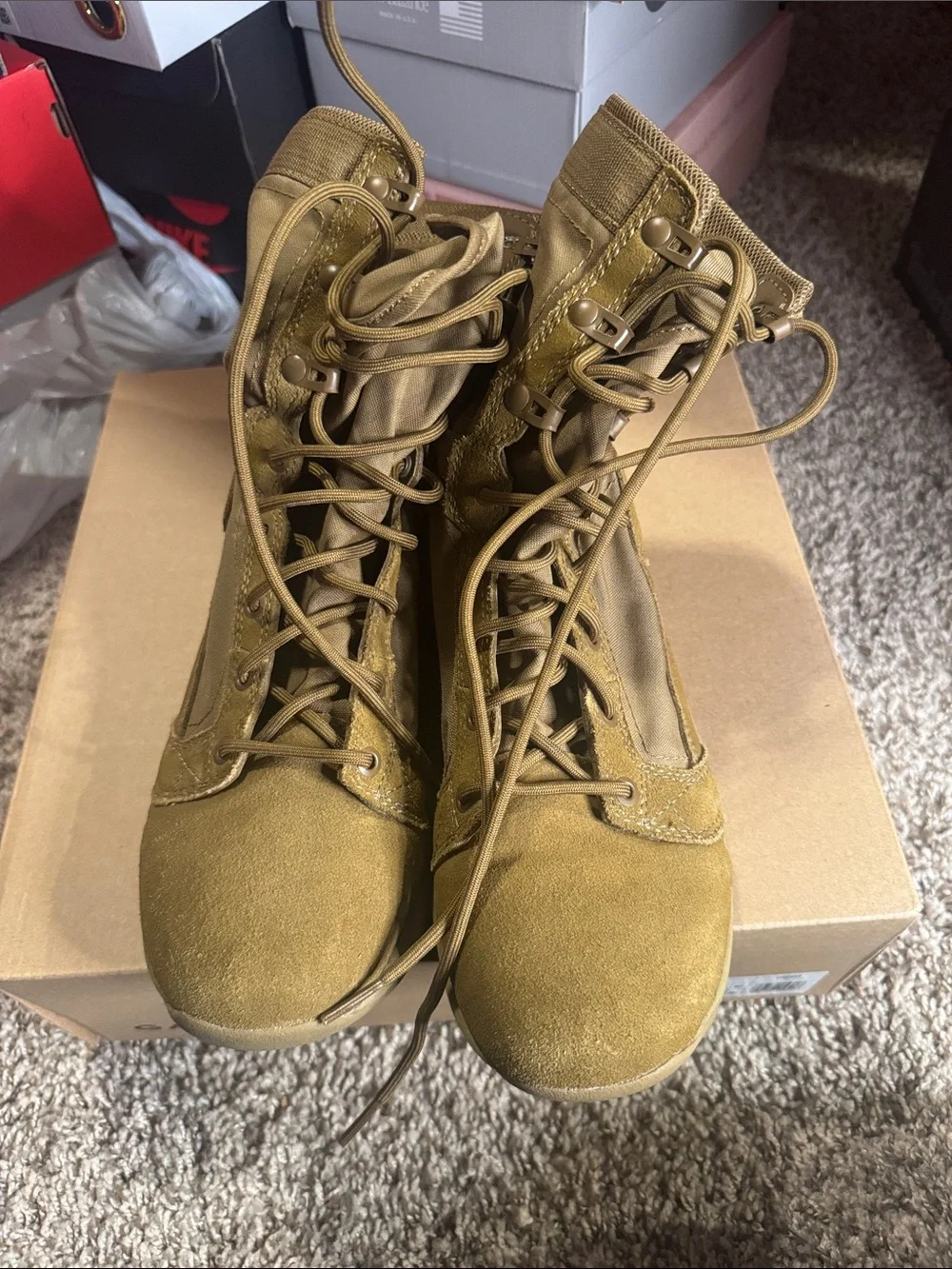 Danner Women's Lace-Up Combat Boots in Tan